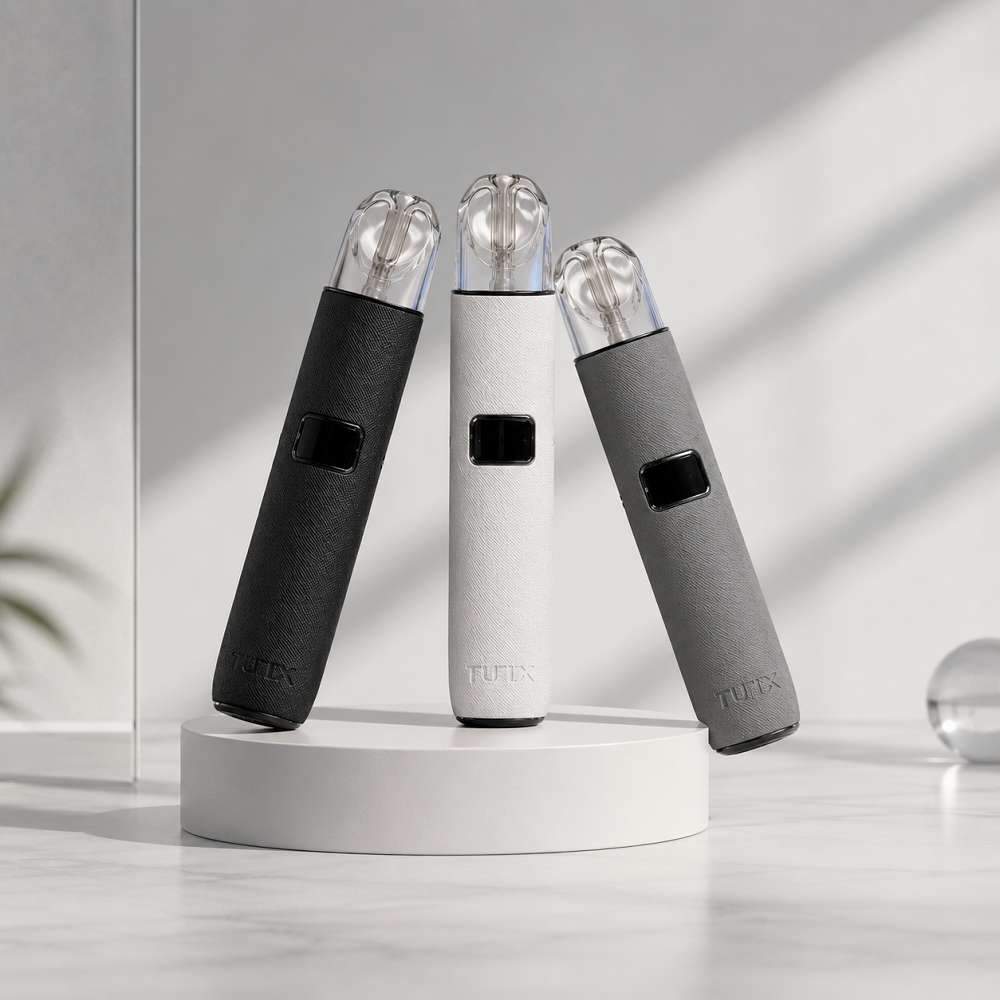 TUTX電子煙皮革主機 TUTX皮革主機|通用一代煙彈 · 3色可選 · 液晶螢幕 · 超長續航:圖片 1